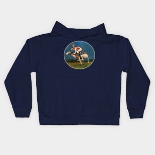 Whippet Racer Oval Design Kids Hoodie